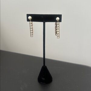 Dior Gold and Pearl Crystal Earrings